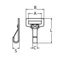 Gurthaken mit Schnappsicherung Edelstahl A2 48mm,...