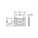 Gurtschnalle Edelstahl A2 35x25mm, für Gurtbreite 25mm 10 Stück