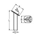 Angelrutenhalter mit Gummikappe Edelstahl A2 245mm 1...