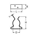 Bootshakenklemme Edelstahl A2