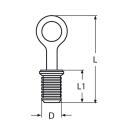 Lenzstopfen mit Kipphebel Edelstahl A2/Gummi 25-mm 1 Stück