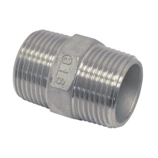 Doppelgewindestück mit Außengewinde Edelstahl A4 1 Zoll 1 Stück