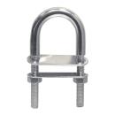 U-Bolzen mit 2 Gegenplatten Edelstahl A4 M10x100mm 1...