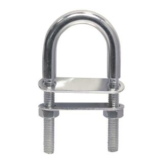 U-Bolzen mit 2 Gegenplatten Edelstahl A4 M12x120mm 1 Stück