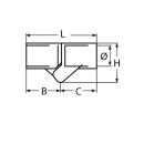 Bimini-Gelenk mit Steckbolzen Edelstahl A4 für Rohr 25mm 1 Stück