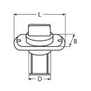 Lenzstopfen, oval Edelstahl A4/Kunststoff 55x38mm 1...