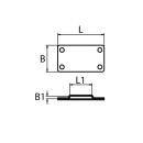 Bügeltasche Edelstahl A2 45x25mm 5 Stück