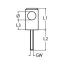 Handlaufdurchlass mit Gewinde Edelstahl A4 M8x55mm, für Rohr 22mm 1 Stück