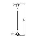 Sicherungsseil PVC ummantelt Edelstahl A2/PVC 145mm 10...