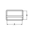 Gurtschnalle mit beweglichem Steg Edelstahl A2