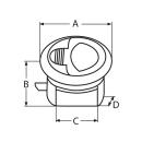 Einlassgriff, wasserdicht Edelstahl A4 60mm 1 Stück