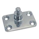 Verdeckbeschlag Seitenplatte Edelstahl A4 73x48mm 5...
