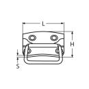 Kistengriff ähnl. DIN 3136 Edelstahl A2 100x80mm 1 Stück