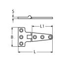 T-Scharnier Edelstahl A4 100x54mm 2 Stück