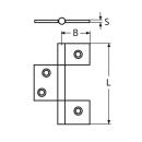 Scharnier mit 3 Flügeln Edelstahl A2 85x60mm 5 Stück