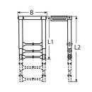 Teleskop Badeleiter für Montage unter Plattform Edelstahl A4/Kunststoff 310-700x250mm, 3-stufig 1 Stück