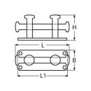 Doppel-Kreuzpoller Edelstahl A4 150x60x85mm 1 Stück