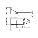 Scharnier Edelstahl A2 127x47mm 2 Stück