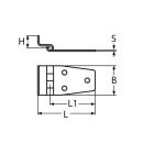 Scharnier Edelstahl A2 65x38x19mm 4 Stück