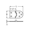 Scharnier Edelstahl A4 76x40mm 2 Stück