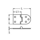 Scharnier Edelstahl A4 76x40mm 2 Stück