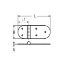 Scharnier Edelstahl A4 146x65mm 2 Stück