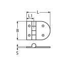 Scharnier Edelstahl A4 72x65mm 2 Stück