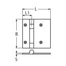 Scharnier Edelstahl A4 52x61mm 4 Stück