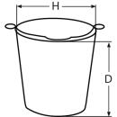 Eimer, hochglanzpoliert Edelstahl A2 6L 1 Stück