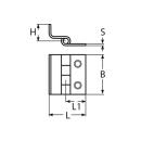 Scharnier Edelstahl A2 35x38x20mm 4 Stück