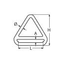 Triangel-Ring mit Steg Edelstahl A4 5x53mm 10 Stück