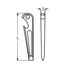 Schäkelschlüssel Edelstahl A2 86mm 10 Stück