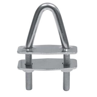 Triangel-Bolzen mit 2 Gegenplatten Edelstahl A4 0Grad geneigt, M10x60mm 5 Stück