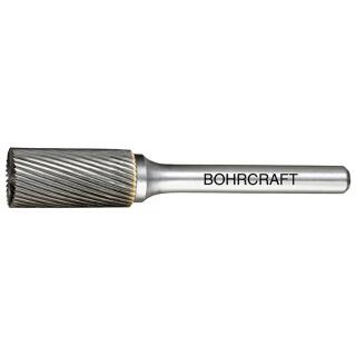 Bohrcraft HM-Frässtift Form B Zylinder Stirnverzahnung Fein 10x64mm Schaft 6mm 1 Stück