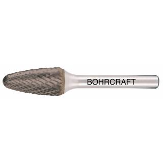 Bohrcraft HM-Frässtift Form F Rundbogen TiALN Kreuzverzahnung 10x64mm Schaft 6mm 1 Stück