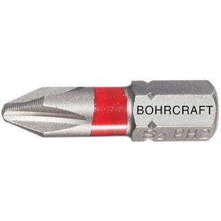 Bohrcraft Bits Phillips 1/4Zoll Rot PH3x25mm 10 Stück