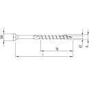 HECO-TOPIX Holzschrauben 10x300 TG Sechskantkopf + SW-15/T-40 Kombisechskantkopf Stahl verzinkt 50 Stück