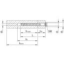 HECO MULTI-MONTI-plus Betonschrauben 10x60 SW-13 Sechskantkopf angepresste Scheibe Stahl HP-beschichtet 25 Stück