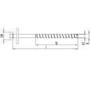 HECO MULTI-MONTI-plus Betonschrauben 12x180 SW-19 Sechskantkopf Stahl verzinkt 25 Stück