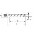 HECO MULTI-MONTI-plus Vorsteckanker 7,5x80 Sechskantkopf SW-5,5 metrisches Anschlussgewinde Stahl verzinkt 50 Stück