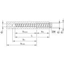 HECO MULTI-MONTI Betonschrauben 14x110 SW-17 Sechskantkopf angepresste Scheibe Stahl verzinkt 25 Stück