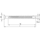 HECO-WR Holzbauschrauben 13x400 VG Senkkopf T-50 Stahl Durocoat DP1 25 Stück