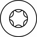 HECO-WS Stabdübel-Holzschrauben 7x173 UK-Gewinde Zylindersenkkopf T-40 Stahl verzinkt 50 Stück