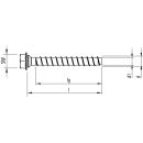 HECO MULTI-MONTI-plus Betonschrauben 16x130 SW-24 Sechskantkopf angepresste Scheibe und Konus, SW-24 Stahl verzinkt 10 Stück