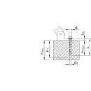 HECO MULTI-MONTI-plus Betonschrauben 16x130 SW-24 Sechskantkopf angepresste Scheibe und Konus, SW-24 Stahl verzinkt 10 Stück