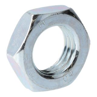 DIN 439 Sechskantmuttern Kl. 4 Form B Linksgewinde verzinkt niedrig mit Fasen BM 24 25 Stück