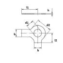 DIN 463 Sicherungsbleche mit 2 Lappen Edelstahl A2 4,3 100 Stück