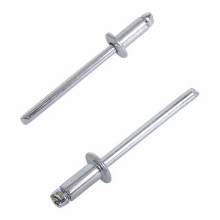 Blindnieten Flachkopf Stahl verzinkt A Dorn offen (nach DIN 7337/ISO 15979) mit Sollbruchdorn 3,2x6 500 Stück