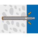 Upat Gewindestangen UKA 3-ASTA Stahl verzinkt mit Mutter und Scheibe ASTA M 16x190 10 Stück