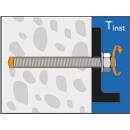 Upat Gewindestangen UKA 3-ASTA Stahl verzinkt mit Mutter und Scheibe ASTA M 16x190 10 Stück